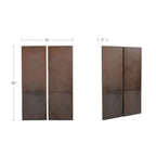 Smith wall decor set of 2 by Moe's Home Collection, iron, aged bronze relief finish