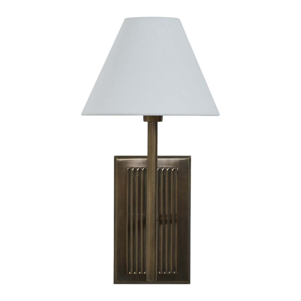 Solaria wall sconce by Renwil, iron, dark antique brushed brass finish