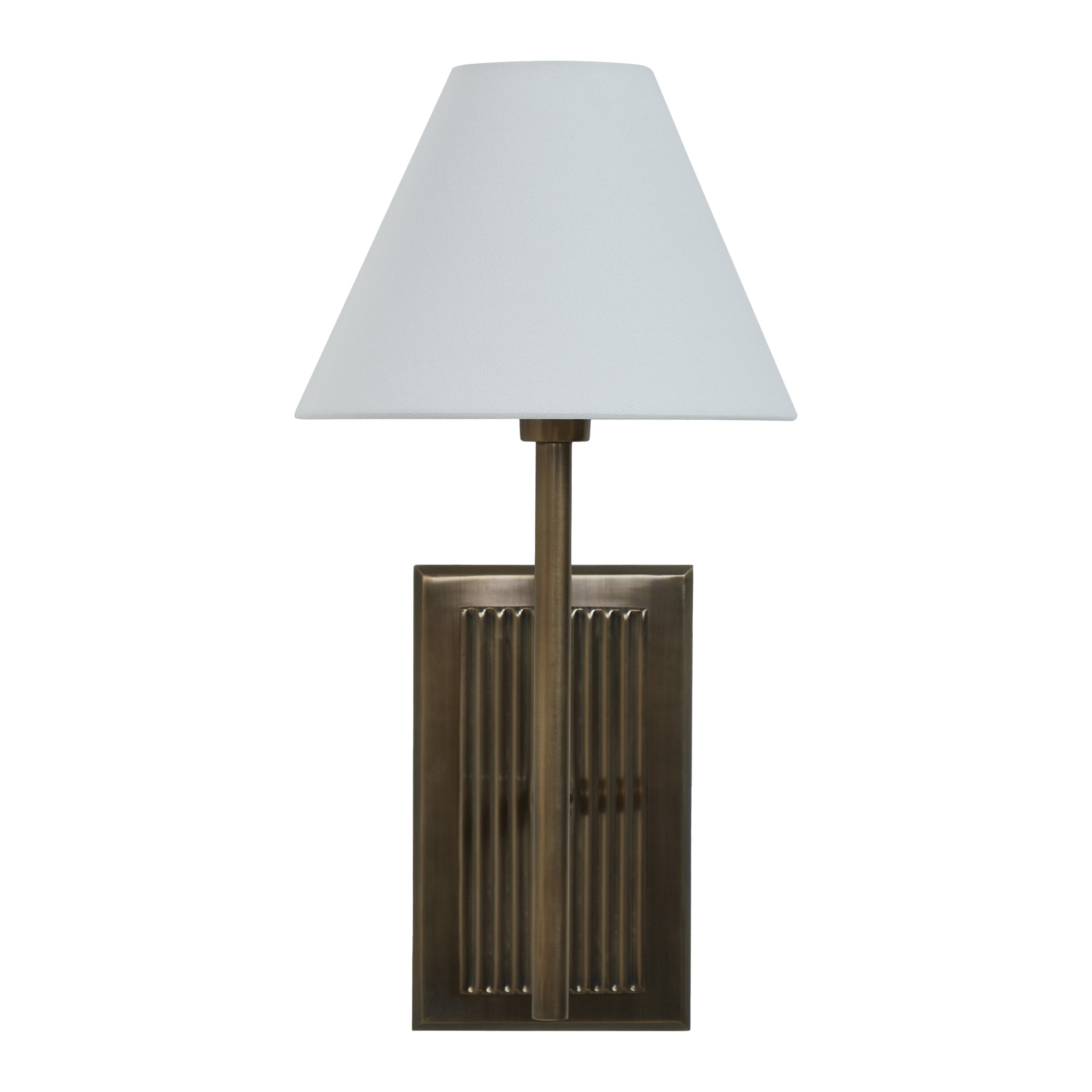 Solaria wall sconce by Renwil, iron, dark antique brushed brass finish