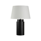 Stilus table lamp by Renwil, ash wood base, matte black finish