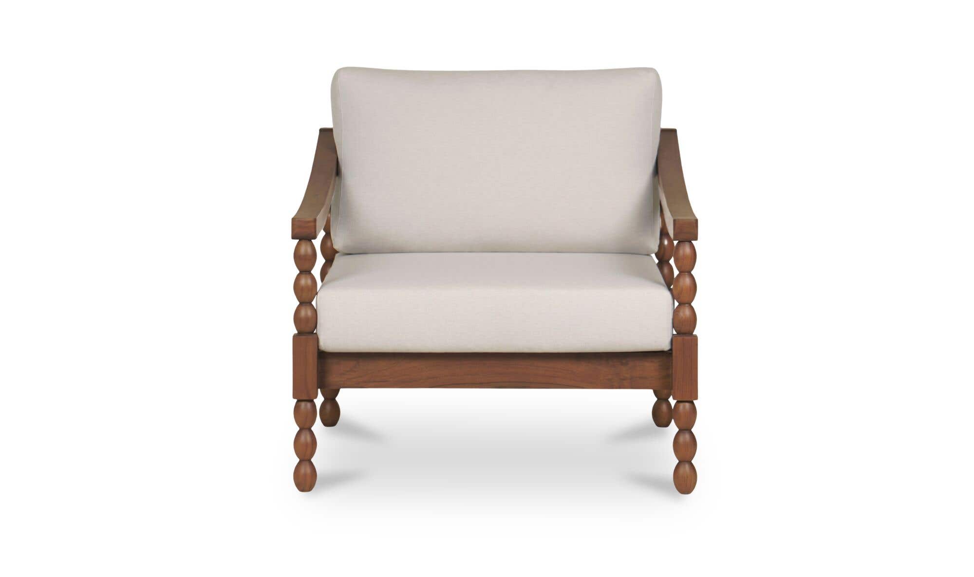 Wood Outdoor Delilah Accent Chair Brown