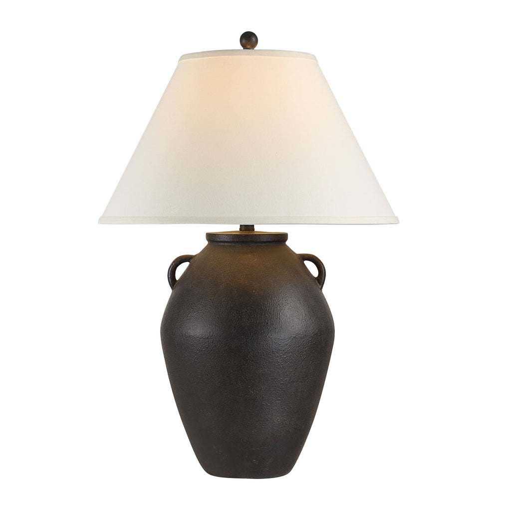 Tacta table lamp by Renwil, resin base, dark brown finish