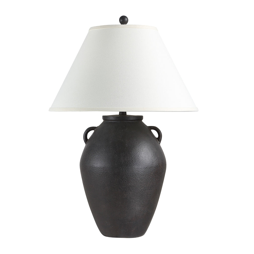 Tacta table lamp by Renwil, resin base, dark brown finish