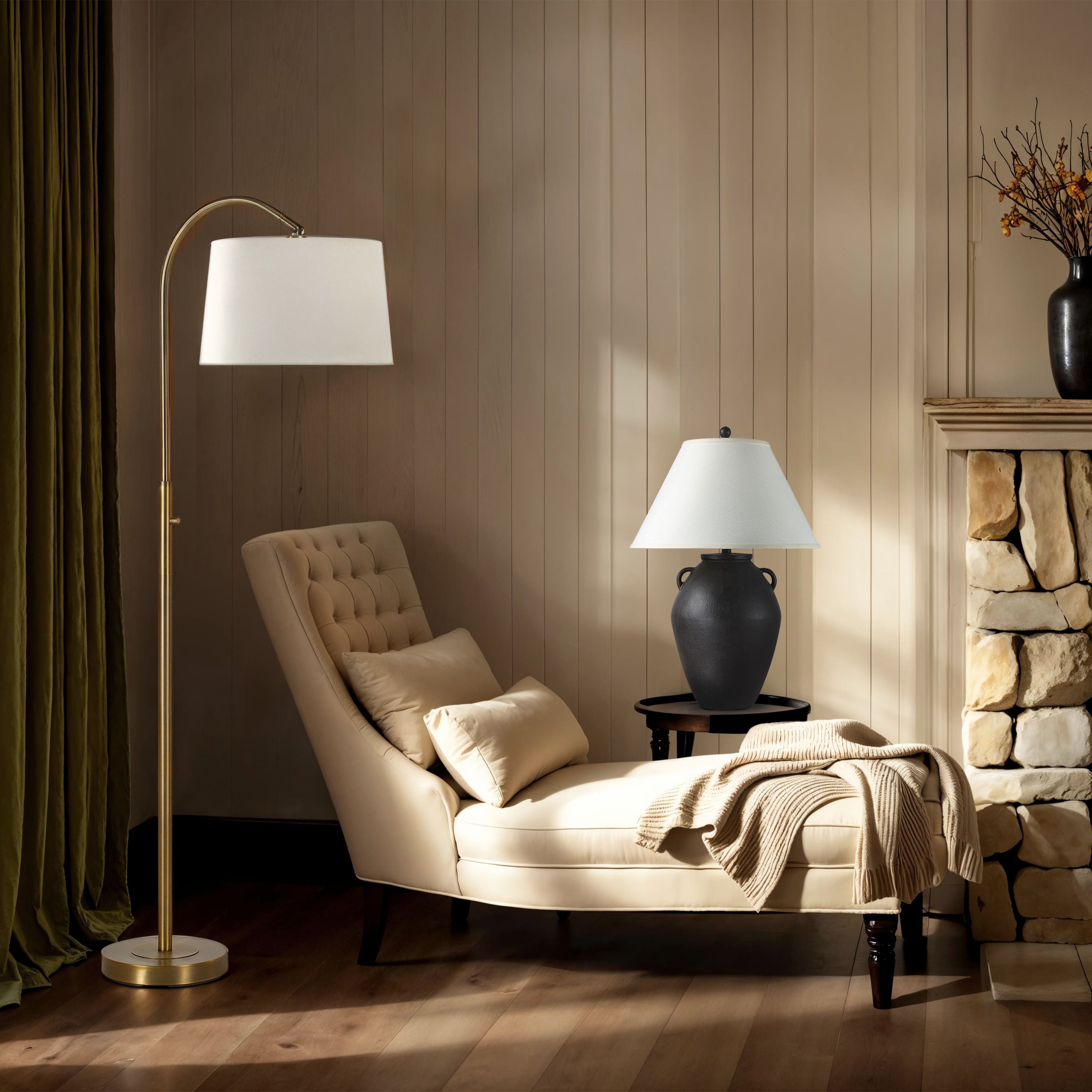 Tacta table lamp by Renwil, resin base, dark brown finish