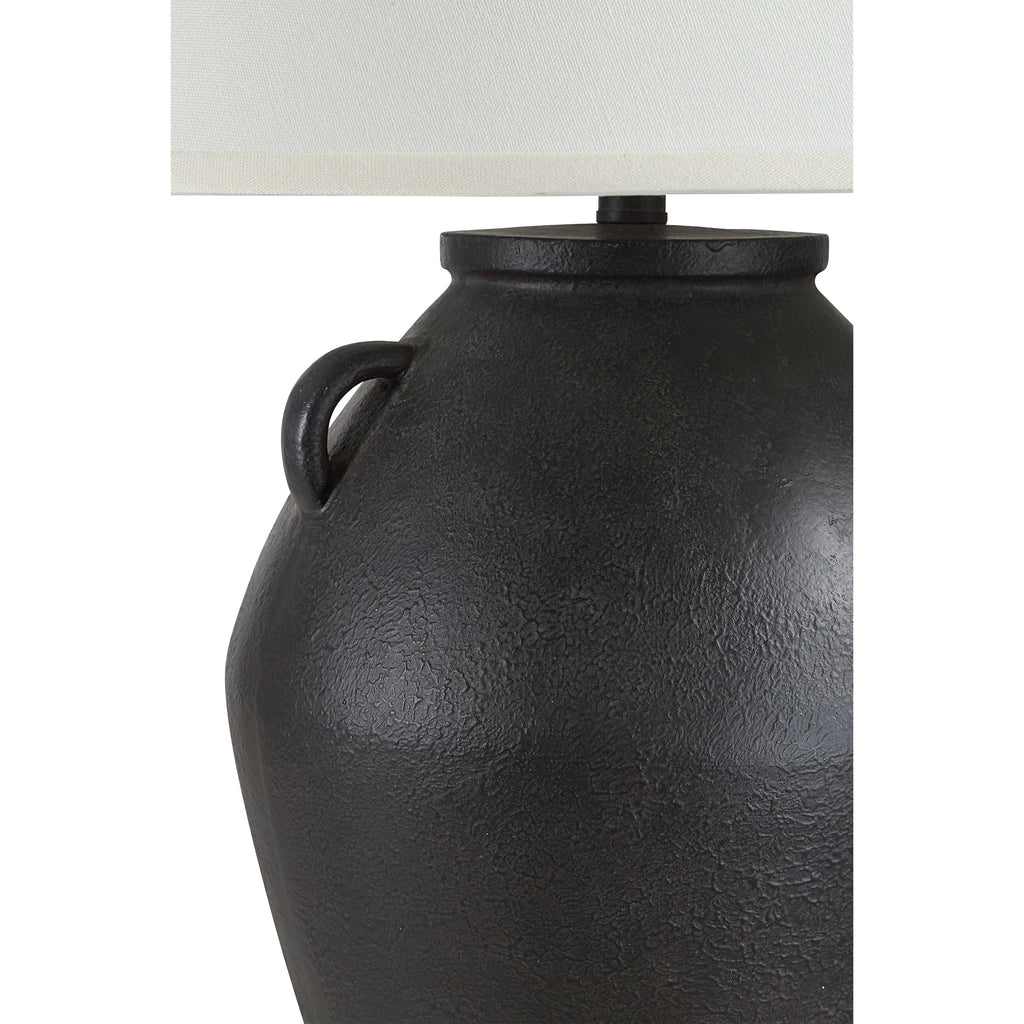 Tacta table lamp by Renwil, resin base, dark brown finish