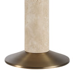 Tamara table lamp by Renwil, travertine base, natural stone
