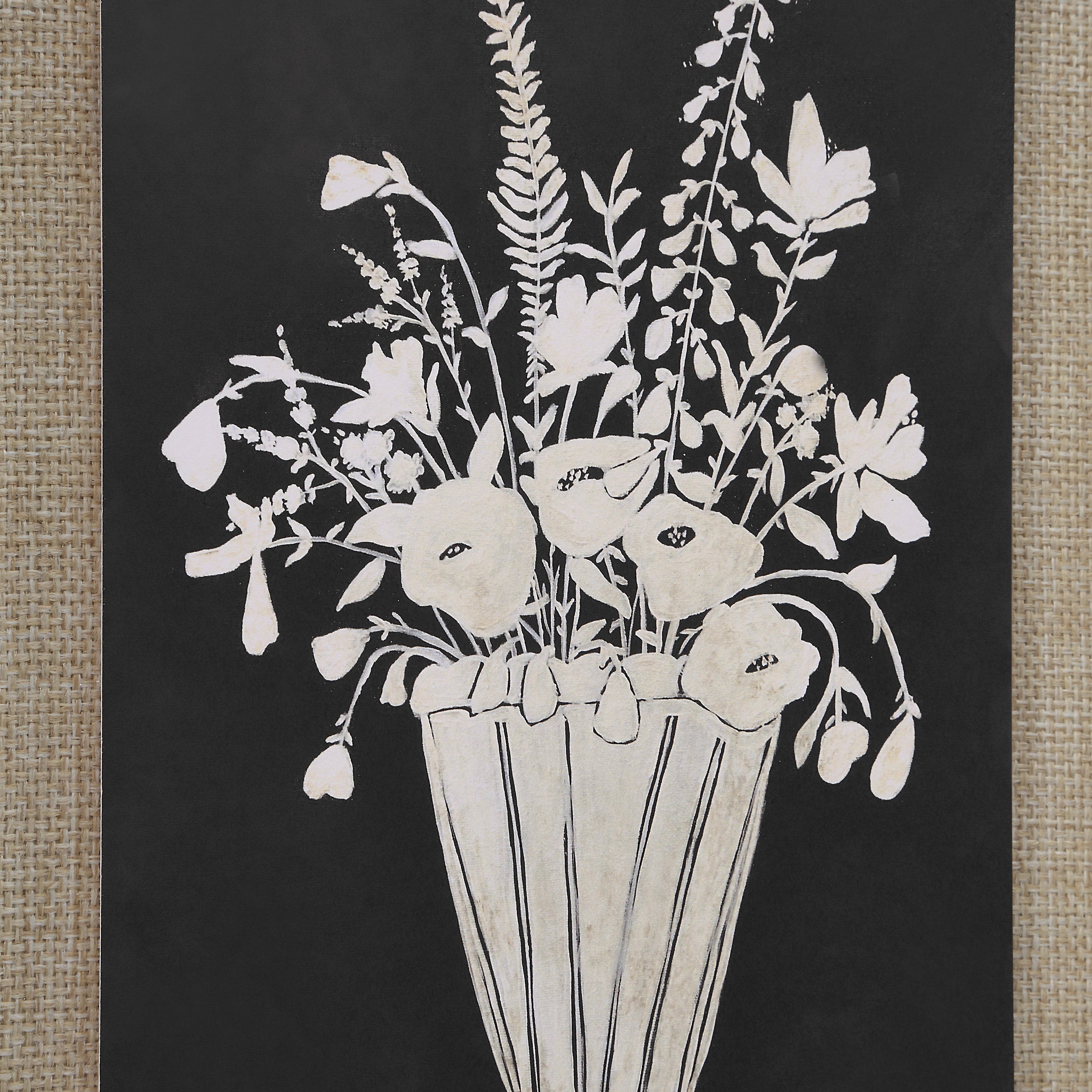 Tecoma wall decor by Renwil, rag paper, matte black