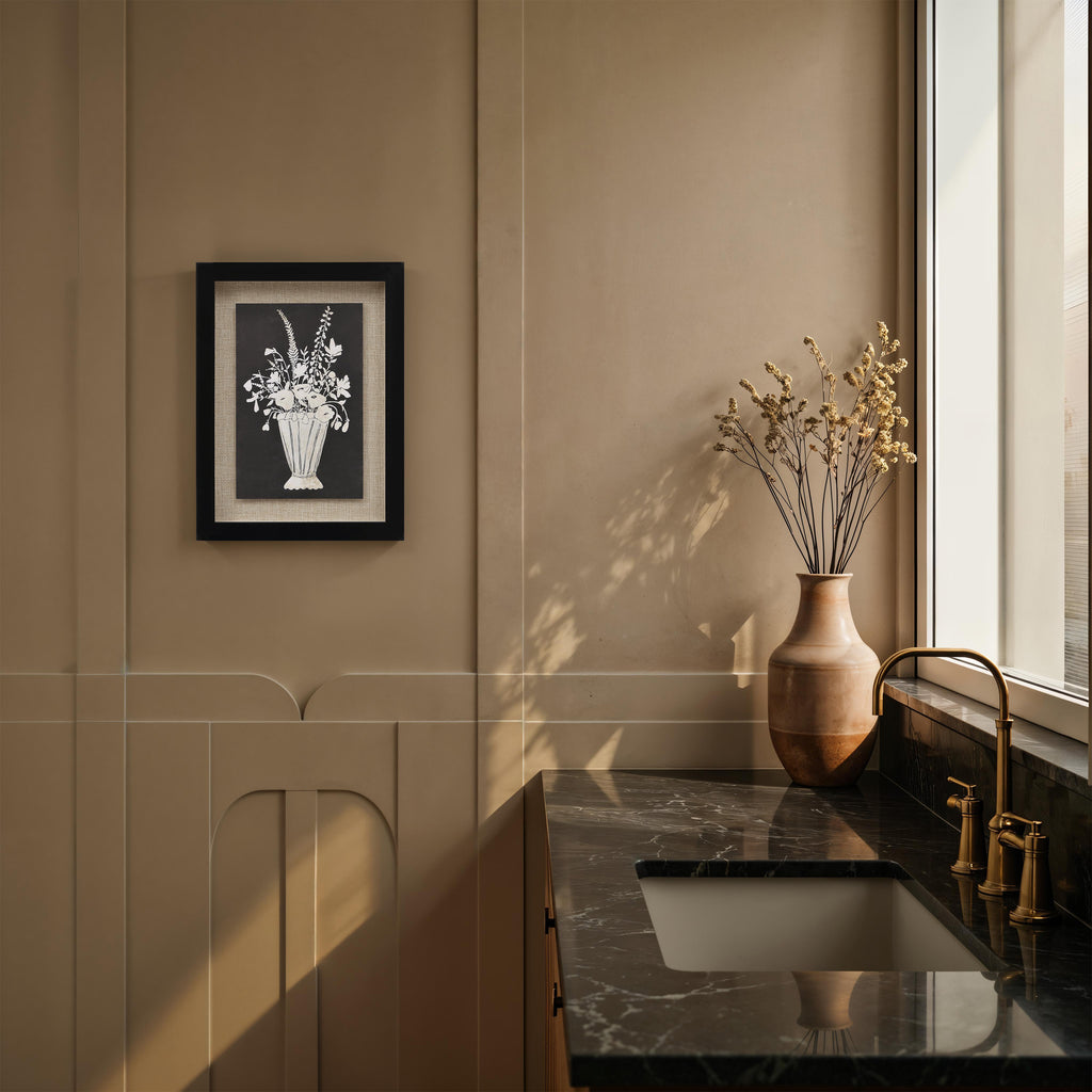 Tecoma wall decor by Renwil, rag paper, matte black