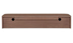 Solid Wood Round Off Floating Console Table
