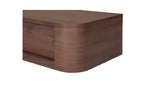 Solid Wood Round Off Floating Console Table