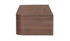 Solid Wood Round Off Floating Console Table