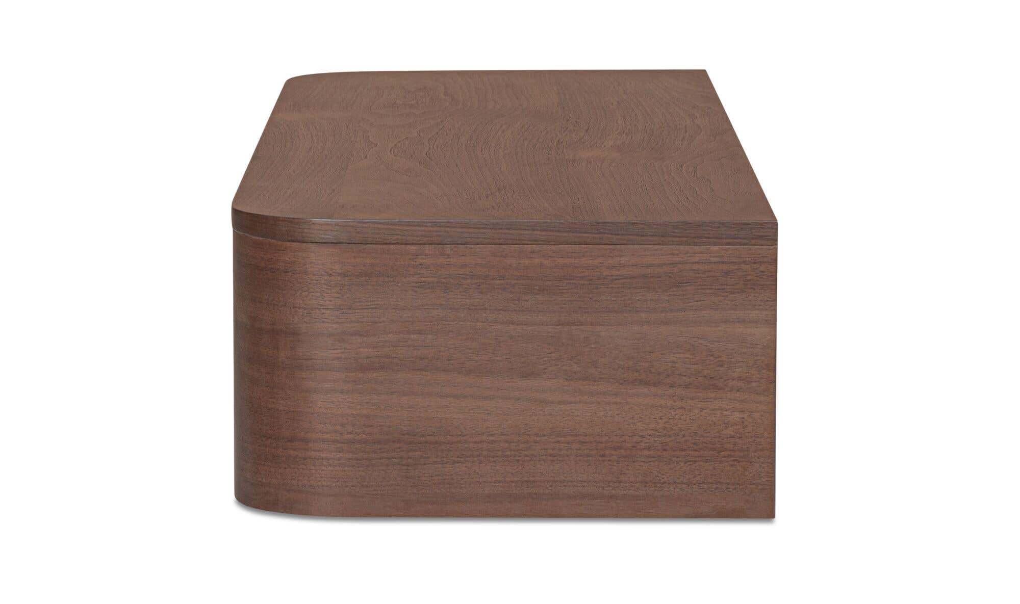 Solid Wood Round Off Floating Console Table