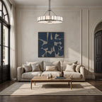 Valerio wall art by Renwil, cotton canvas, black oak frame