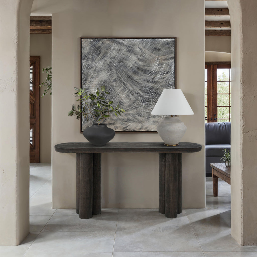 Valongo accent table by Renwil, mango wood, walnut finish