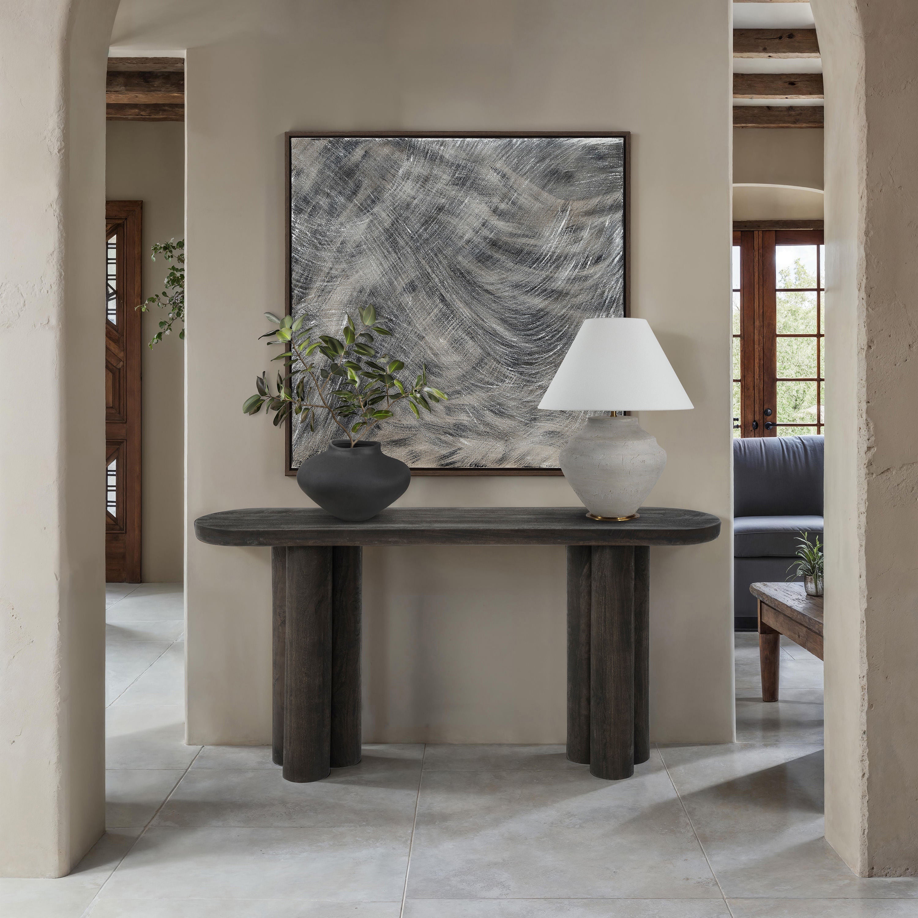 Valongo accent table by Renwil, mango wood, walnut finish