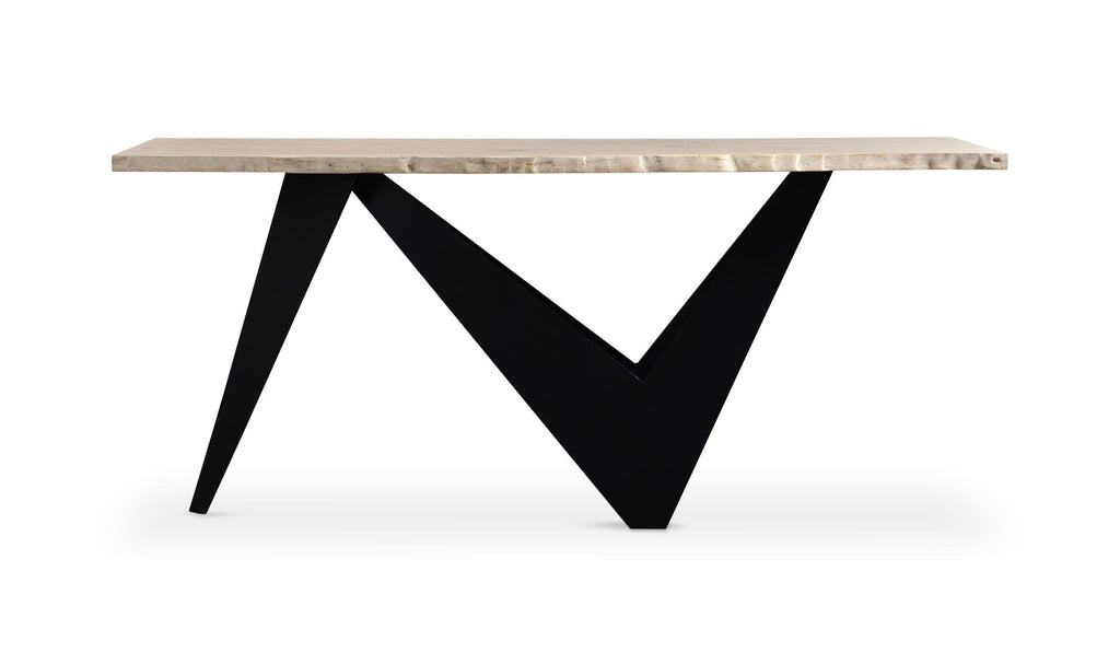 Natural Wood Bird Console Table