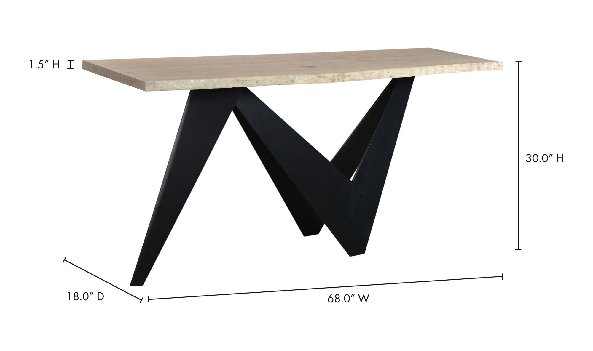 Natural Wood Bird Console Table