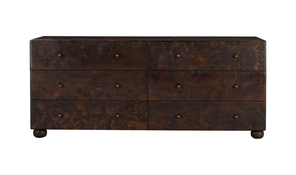 York 6 Drawer Dresser Dark Brown