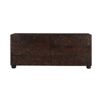 York Acacia Wood 6 Drawer Dresser