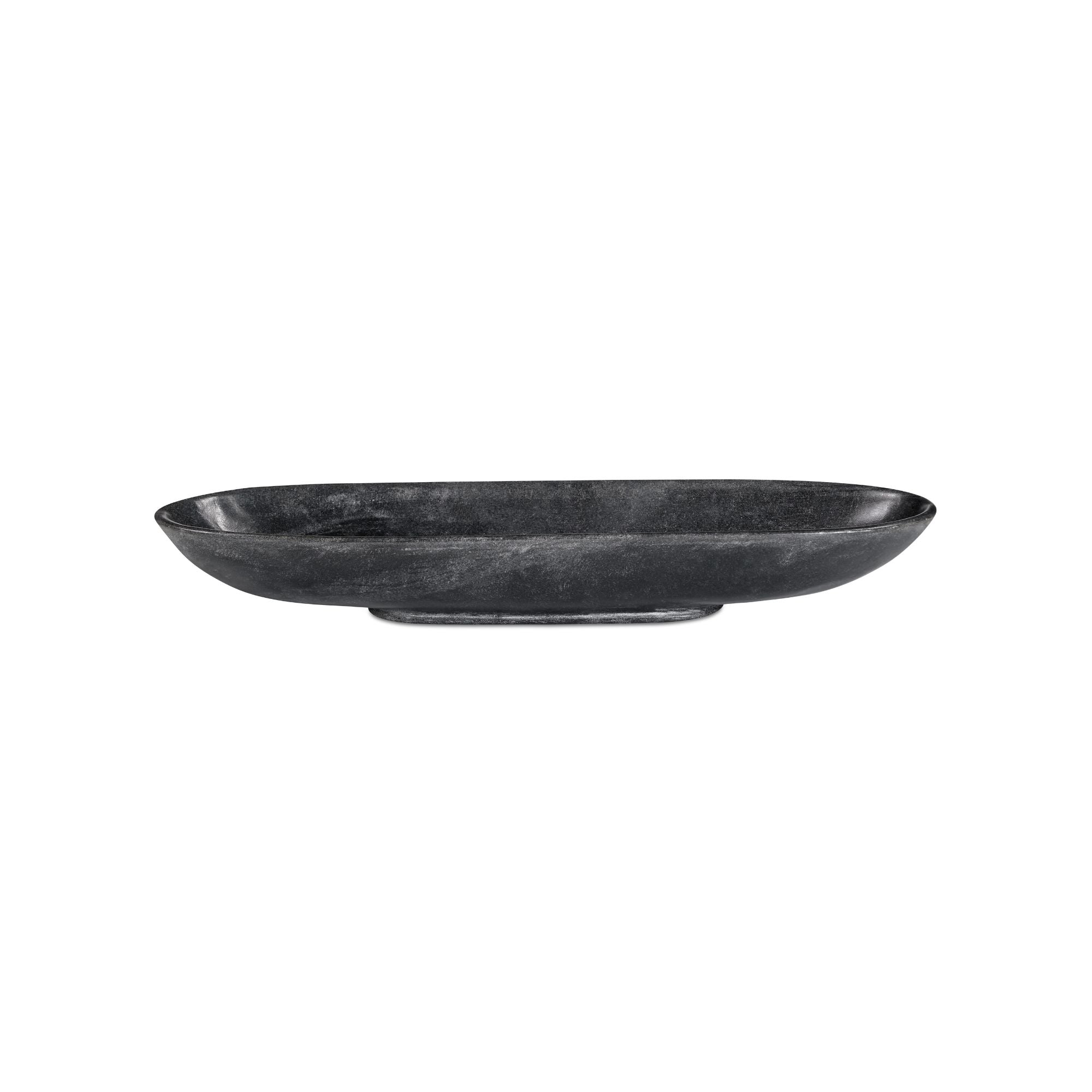 Venetia tray by Moe's Home Collection, Selwara black marble, elliptical