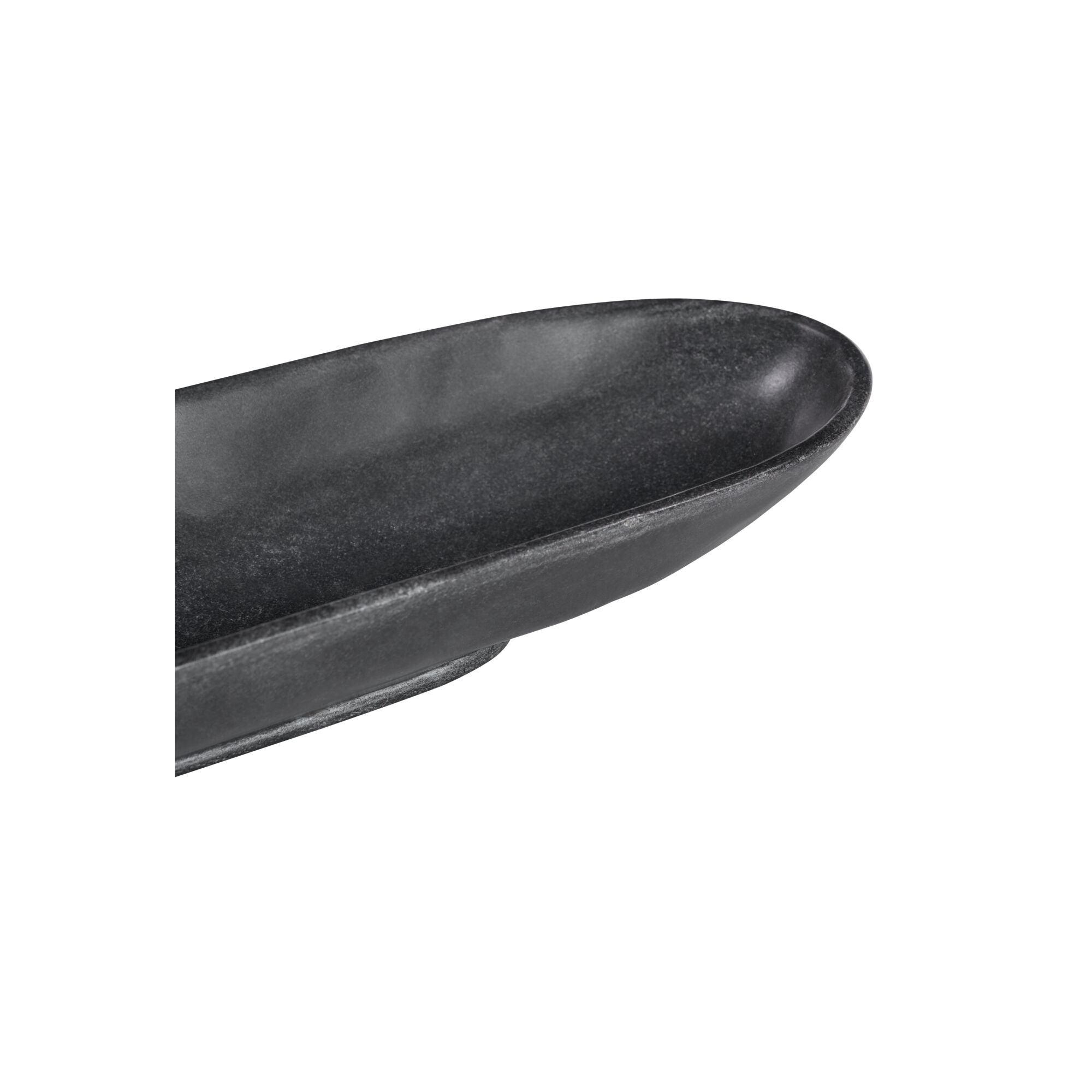Venetia tray by Moe's Home Collection, Selwara black marble, elliptical
