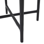 Veroia accent table by Renwil, banswara marble, cast aluminum base