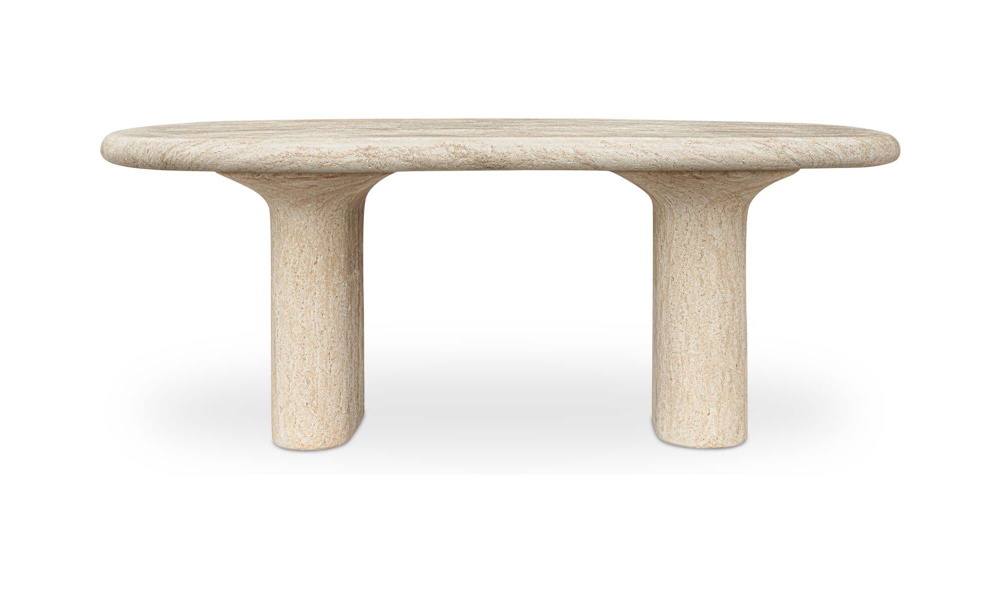Concrete Outdoor Warby Dining Table Beige