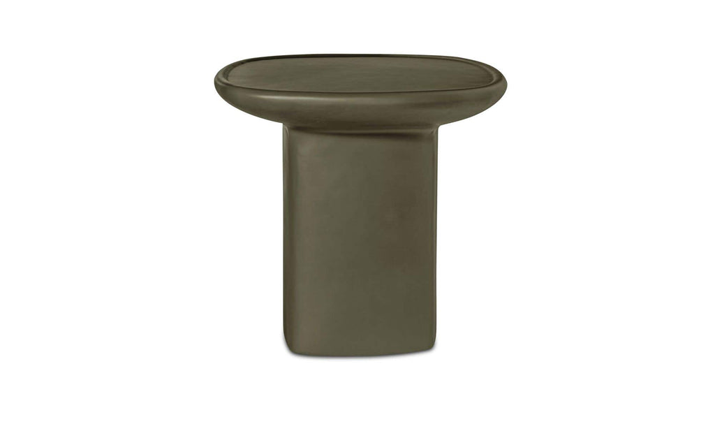 Concrete Outdoor Manon Side Table Deep Green