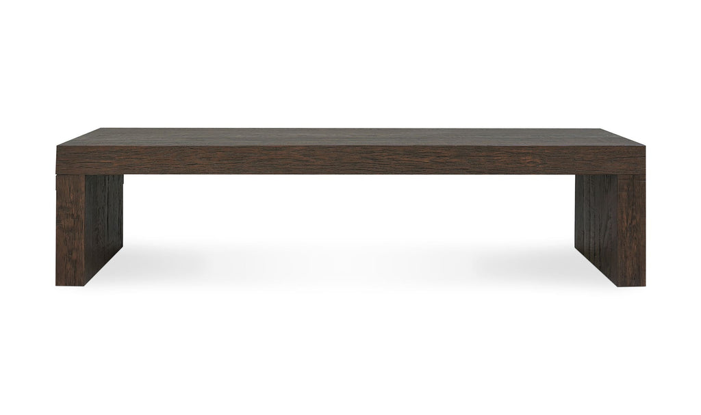 Evander Dining Bench Rustic Brown front