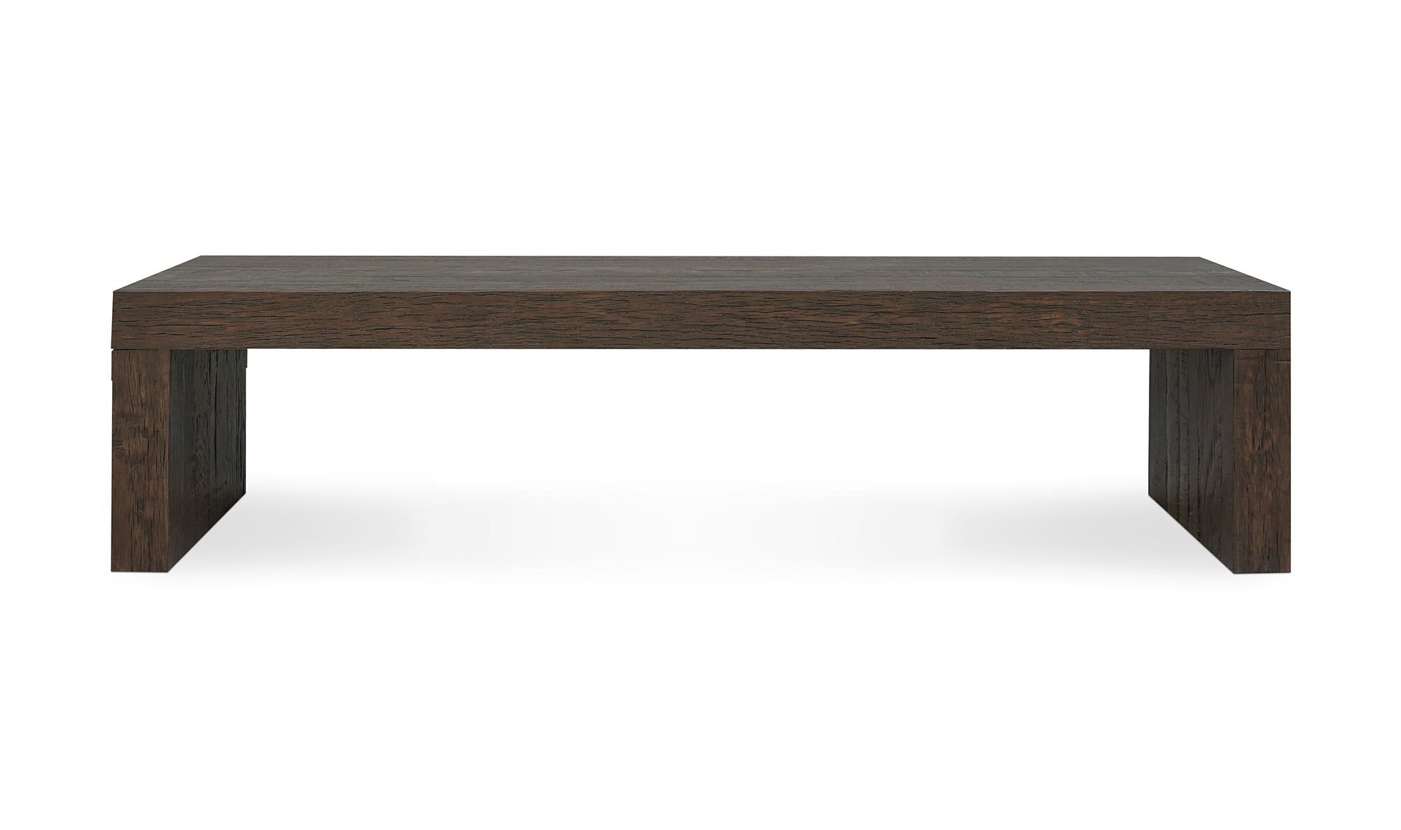 Evander Dining Bench Rustic Brown front