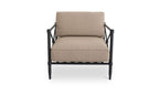 Upholstered Outdoor Willow Accent Chair Light Brown