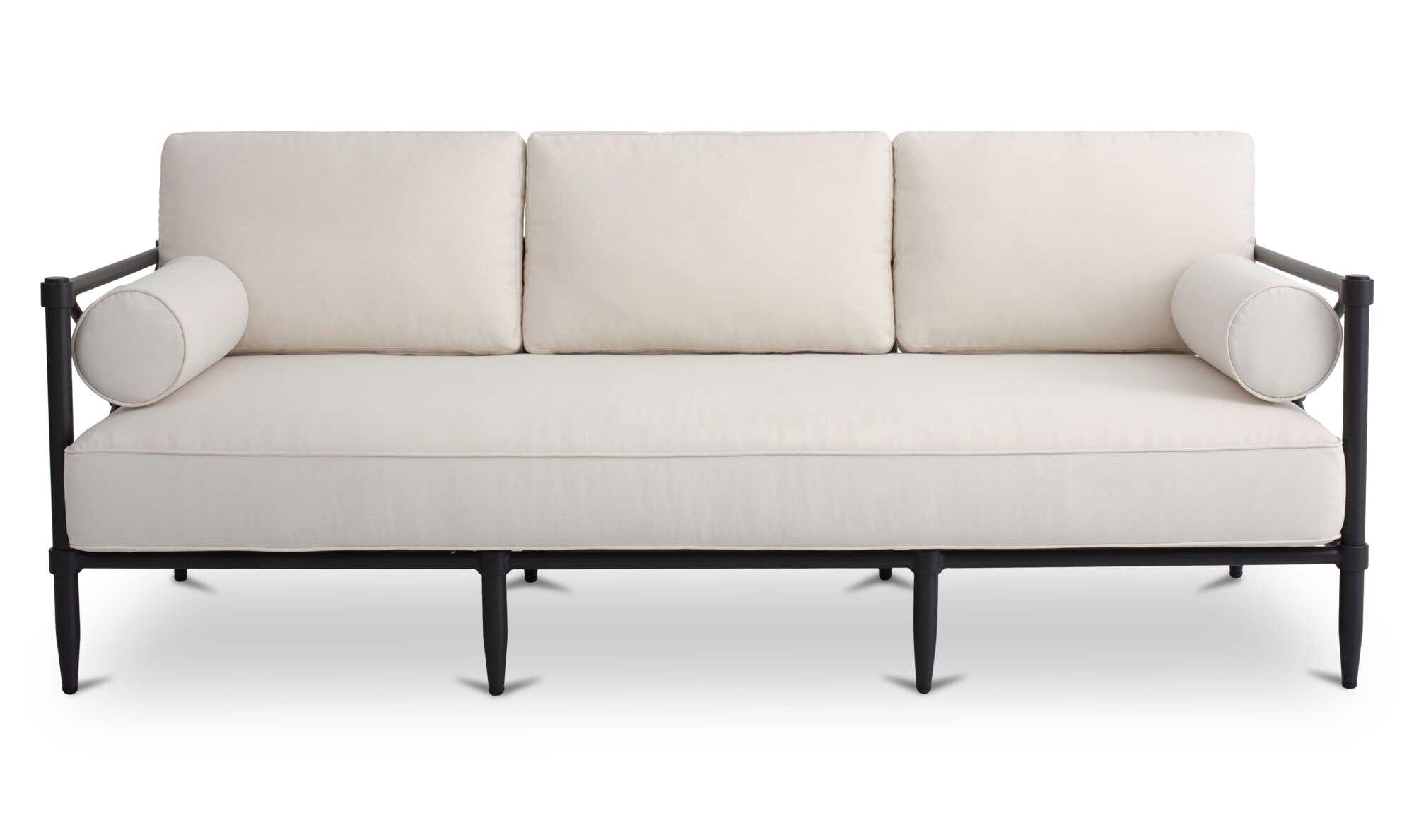 Upholstered Outdoor Willow Sofa Cream