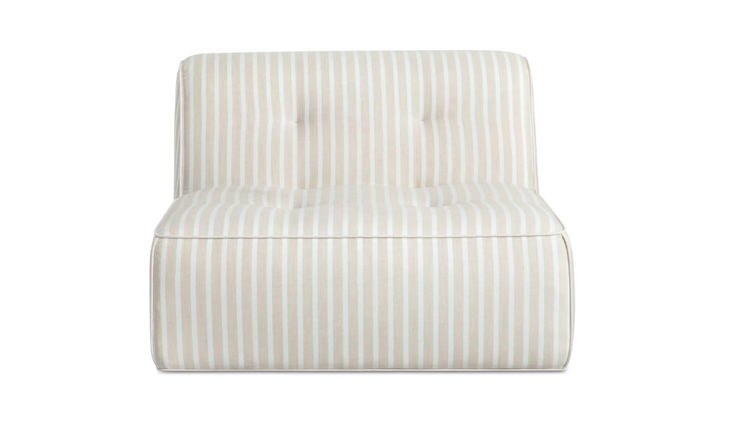 Upholstered Outdoor Sunseeker Slipper Chair Brown Stripe