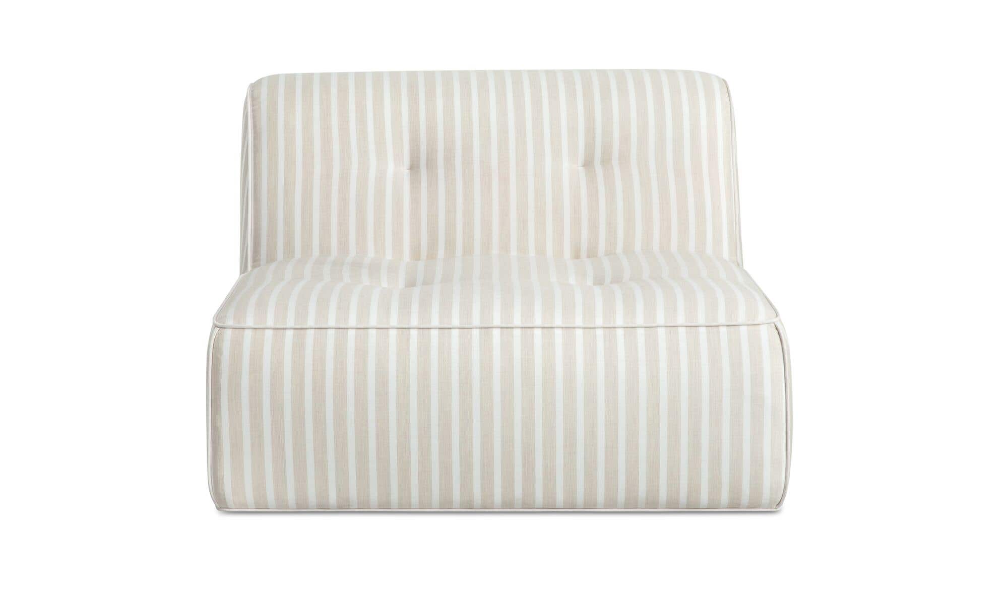 Upholstered Outdoor Sunseeker Slipper Chair Brown Stripe