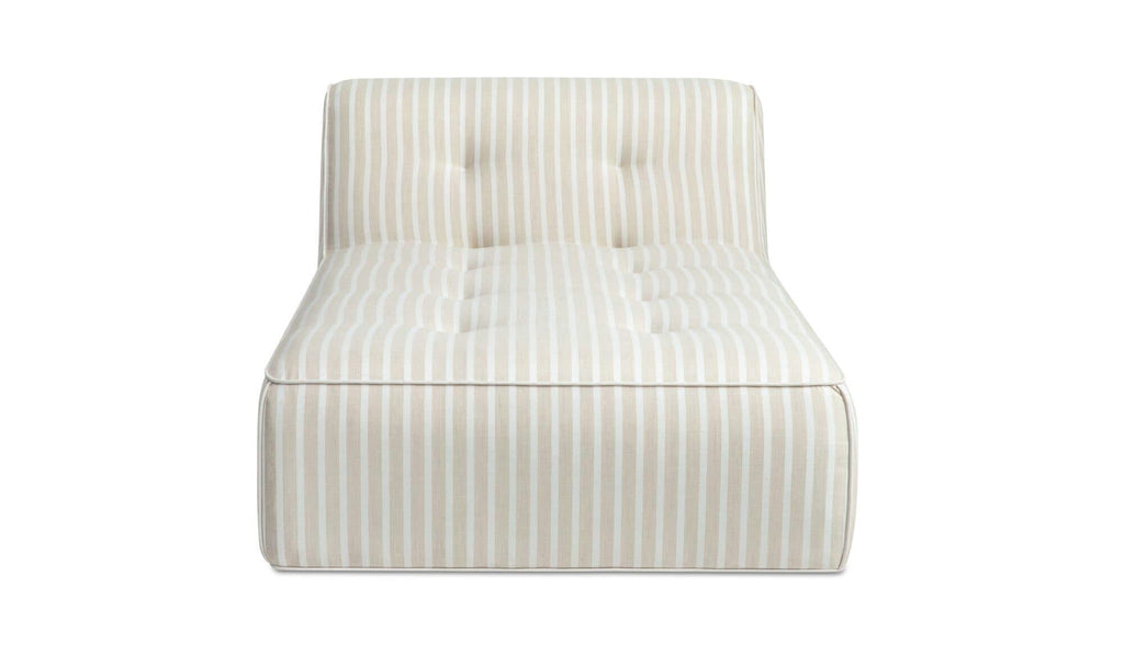 Upholstered Outdoor Sunseeker Chaise Brown Stripe