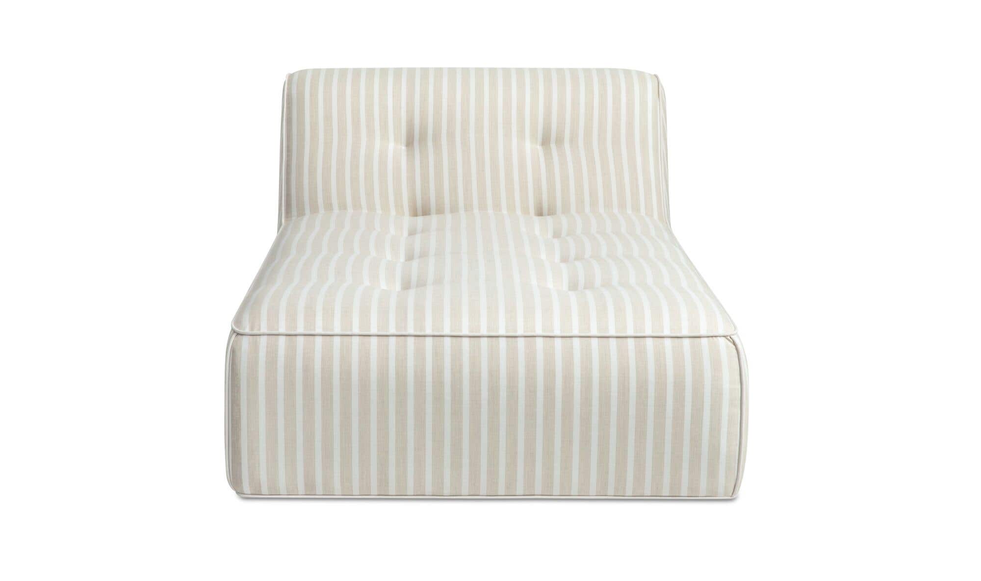 Upholstered Outdoor Sunseeker Chaise Brown Stripe
