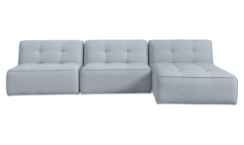 Upholstered Outdoor Sunseeker 3 Piece Lounge Set Light Blue