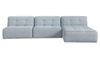 Upholstered Outdoor Sunseeker 3 Piece Lounge Set Light Blue