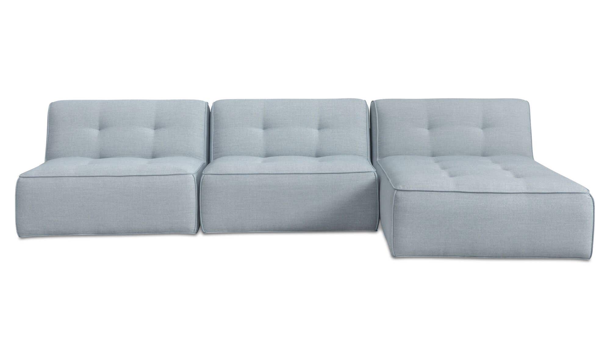 Upholstered Outdoor Sunseeker 3 Piece Lounge Set Light Blue