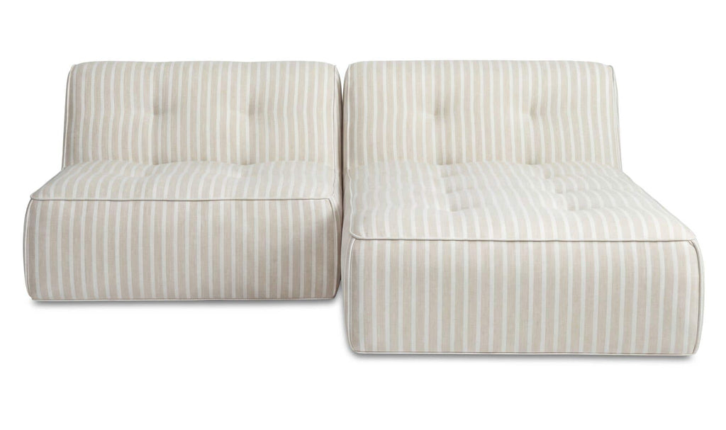 Upholstered Outdoor Sunseeker 2 Piece Nook Brown Stripe