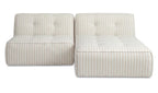 Upholstered Outdoor Sunseeker 2 Piece Nook Brown Stripe