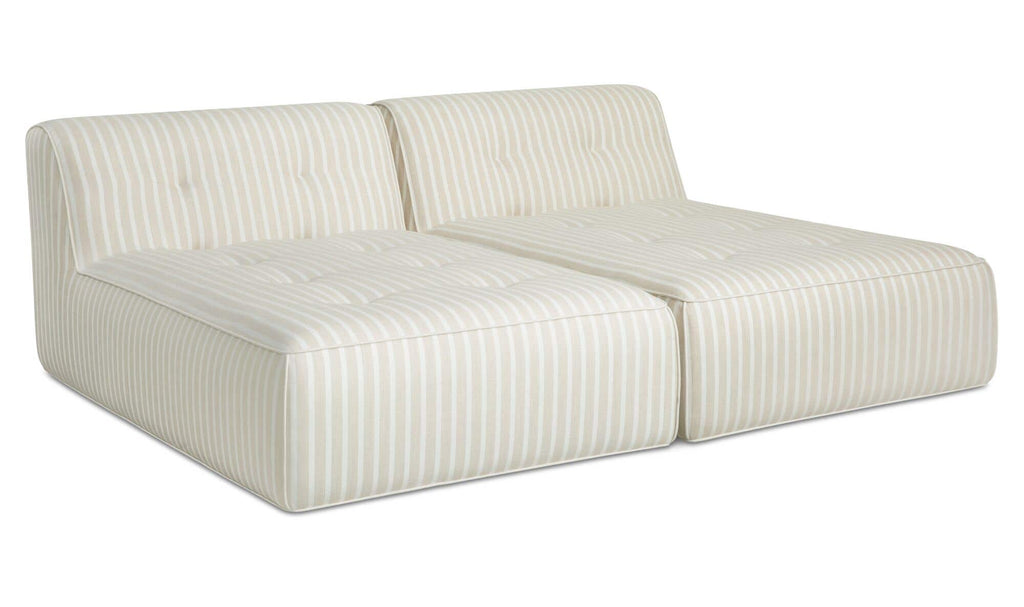 Upholstered Outdoor Sunseeker 2 Piece Sun Lounger 2