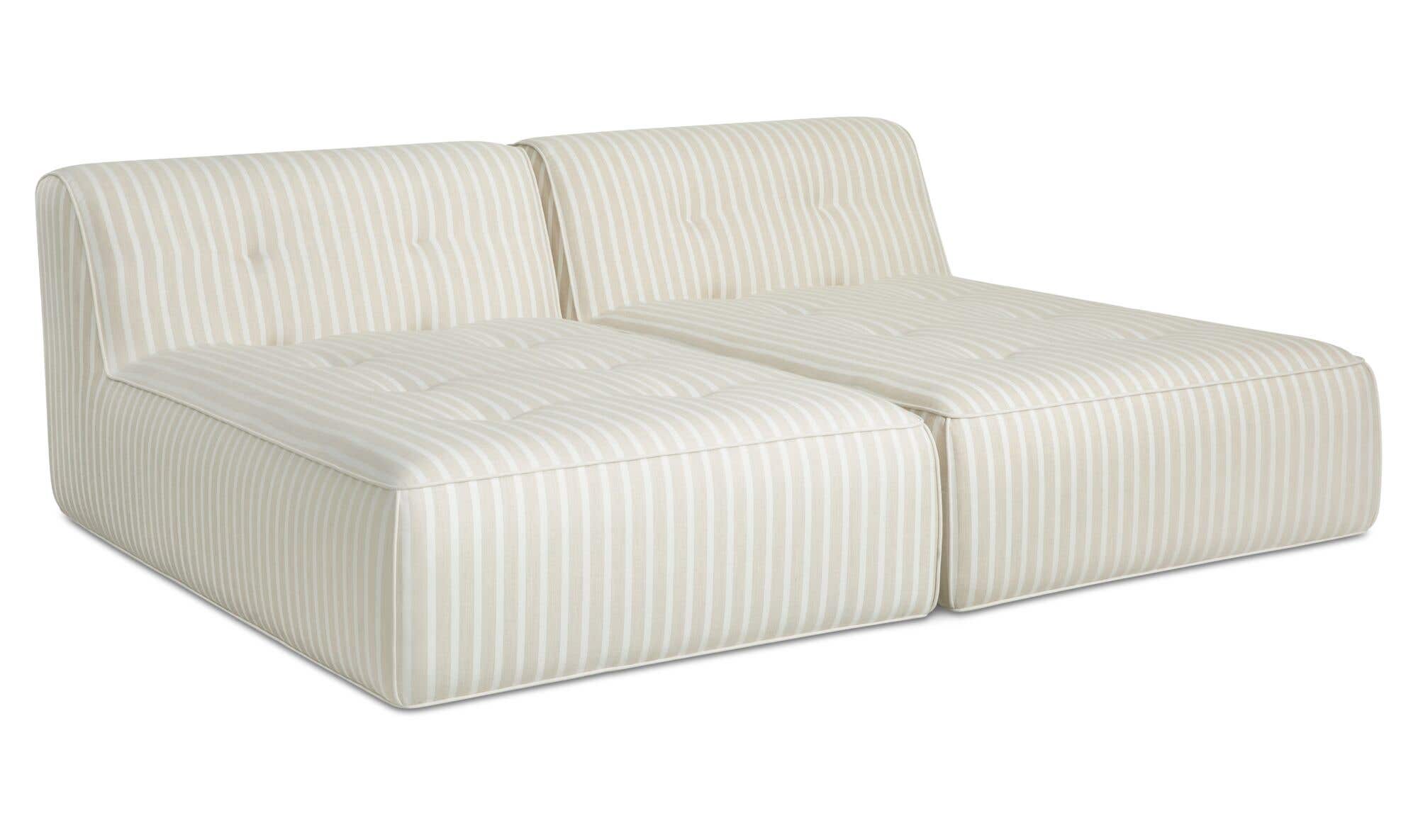 Upholstered Outdoor Sunseeker 2 Piece Sun Lounger 2