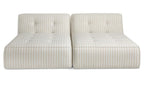 Upholstered Outdoor Sunseeker 2 Piece Sun Lounger Brown Stripe
