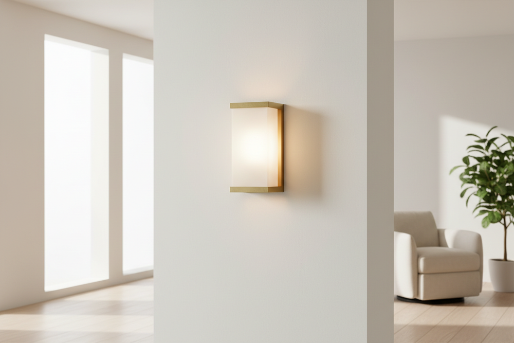 wall sconce with light background