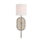 Whitney wall sconce by Renwil, forged iron, polished nickel finish