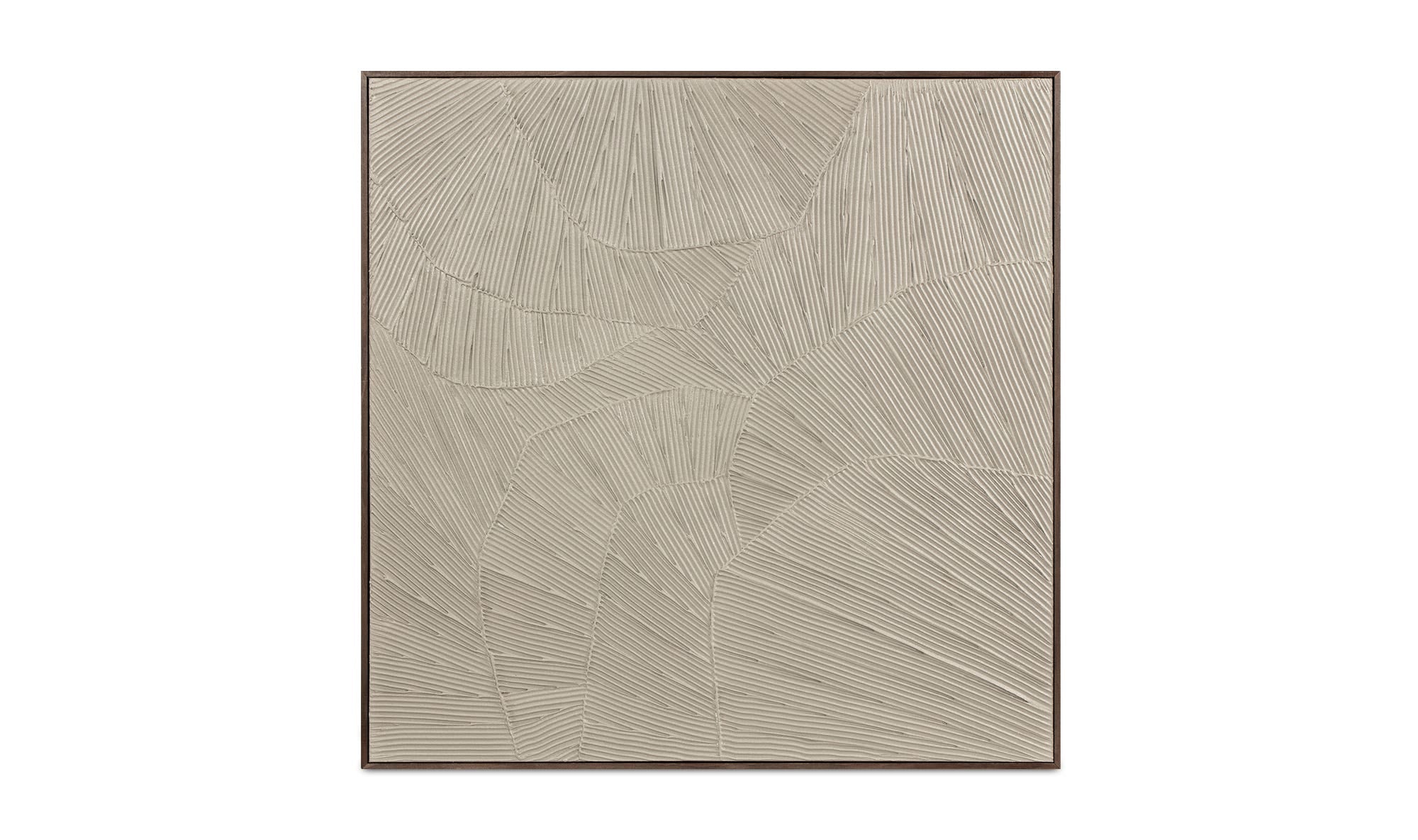 Flutter Framed Painting Cool Beige