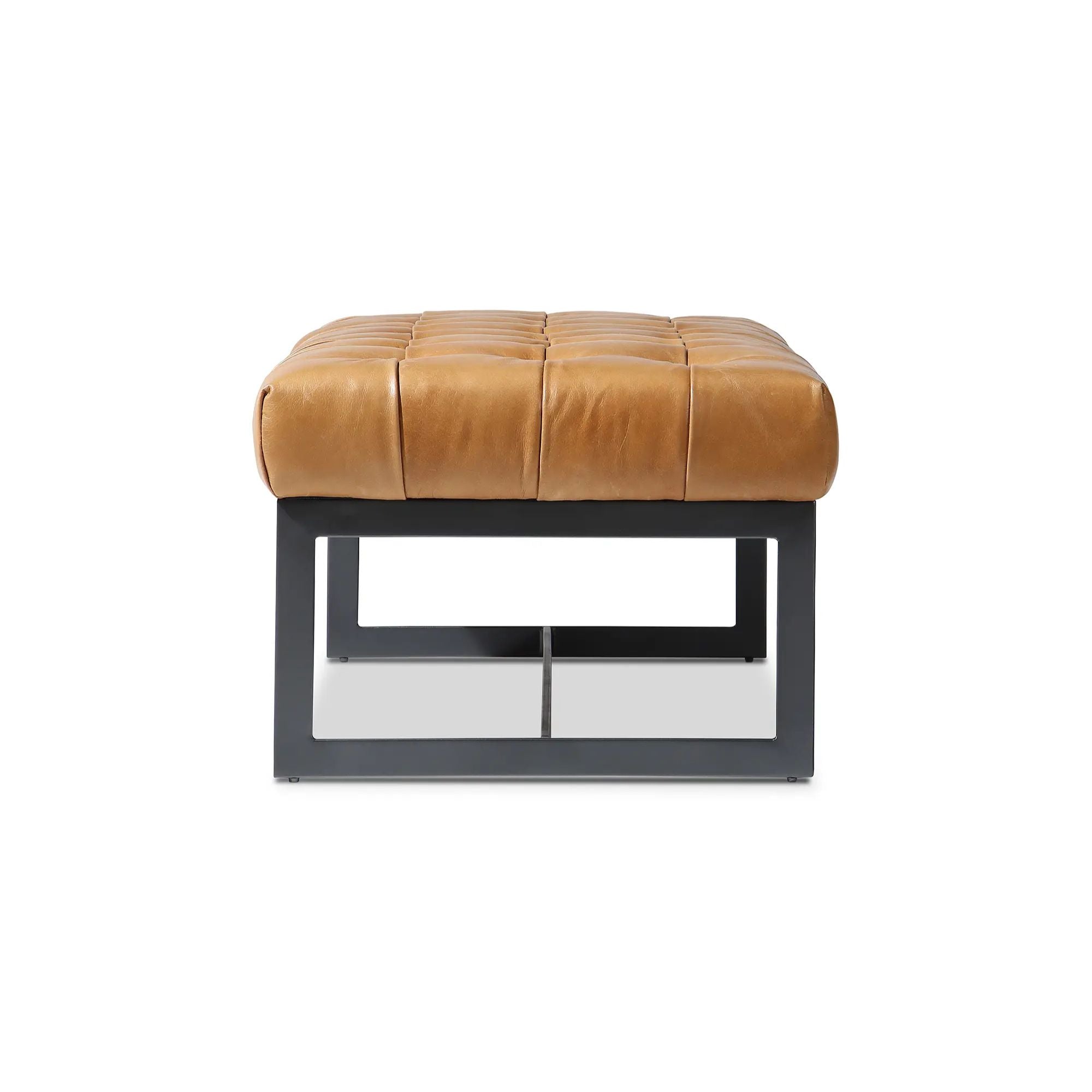 Wyatt bench by Moe's Home Collection, full-grain leather, tan