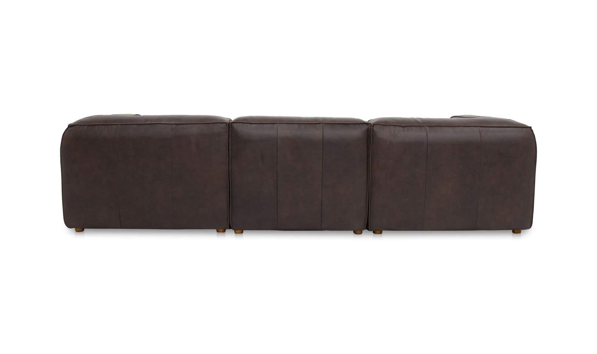 Form Signature Modular Sectional Espresso Brown Leather 5