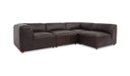 Form Signature Modular Sectional Espresso Brown Leather 3
